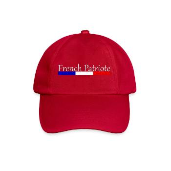 French Patriot Typography Blue White Red - Baseball Cap - classic red - Front