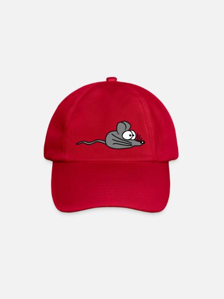 Maus Mäuschen Süße Kleine Ratte Nager Freundlich - Baseballkappe - klassisch Rot