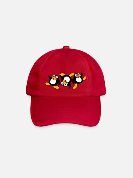 Trois pingouins breakdance Danse Fête Musique amusante - Casquette classique - rouge classique