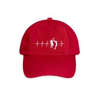 I love volleyball (volleyball heartbeat) - Baseball Cap - classic red - Front