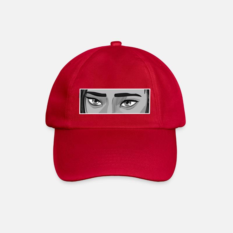 Cait Eyes BW - Baseballkappe - klassisch Rot