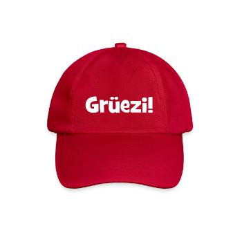 Grüezi - Schweiz - Switzerland - Swiss - Suisse - Baseball Cap - classic red - Front