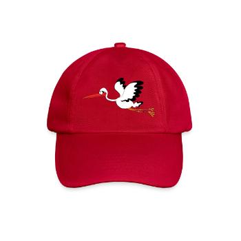 Cigogne Rigolote En Bande Dessinée - Casquette classique - rouge classique - Devant