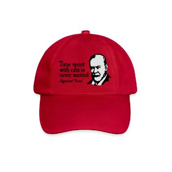 Time spent with cats is never Sigmund Freud - Casquette classique - rouge classique - Devant