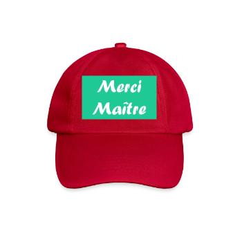 MAÎTRE. MERCI. MERCI MAÎTRE. CADEAU MAÎTRE - Casquette classique - rouge classique - Devant