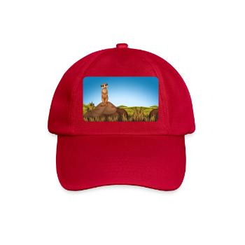 Suricate sur butte | personnalisable - Casquette classique - rouge classique - Devant
