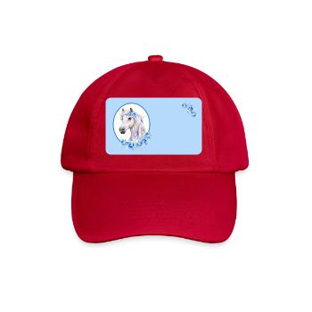 White Horse - Roses Light Blue | Customisable - Baseball Cap - classic red - Front