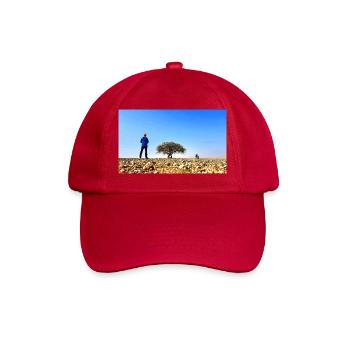 Solitary Explorer with Tree and Bike - Baseball Cap - classic red - Front