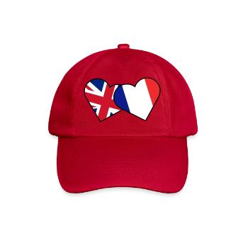 British Heritage French Flag British Flag - Baseball Cap - classic red - Front