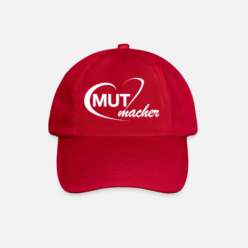 Mutmacher_Logo_weiss - Baseballkappe - klassisch Rot