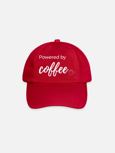 Angetrieben von Kaffee - Baseballkappe - klassisch Rot