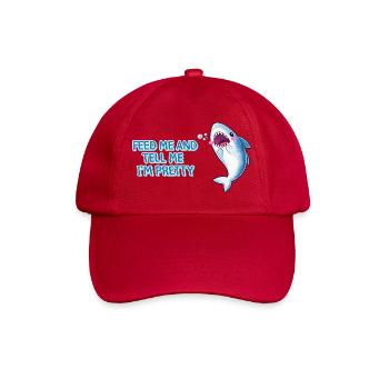 Feed Me and Tell Me I'm Pretty – Kawaii Shark Desi - Baseball Cap - classic red - Front