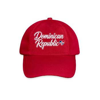 Dominican Republic Script with Flag Heart - Baseball Cap - classic red - Front