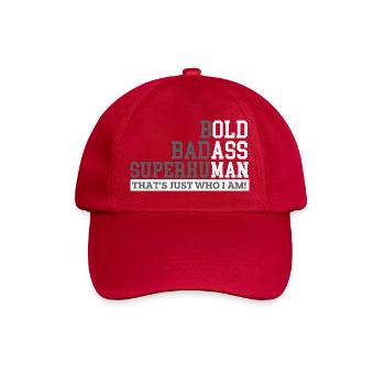 Bold Badass Superhuman Dad Grandpa Humor - Baseball Cap - classic red - Front