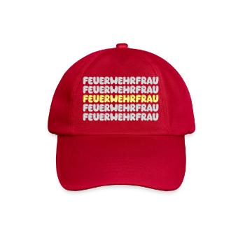 Geschenk für Feuerwehrfrau - Baseballkappe - klassisch Rot - Vorne