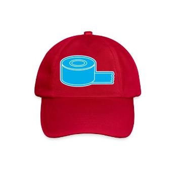 Adhesive Tape Roll Outline - Baseball Cap - classic red - Front