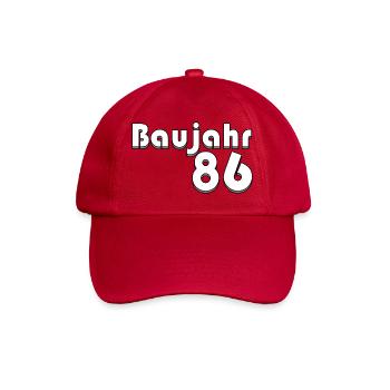 Year 86 Retro Typography 40th Birthday - Baseball Cap - classic red - Front