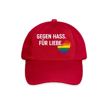 Pride Geschenk Gegen Hass Für Liebe Fans - Baseballkappe - klassisch Rot - Vorne
