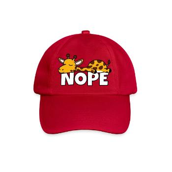 Lazy Giraffe Nope Not Today Lazy Africa - Baseball Cap - classic red - Front