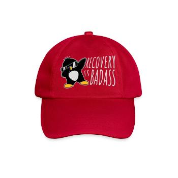 Recovery Is Badass Pinguin Dabbing Dab Dance Pose - Baseballkappe - klassisch Rot - Vorne