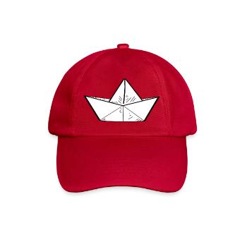Paper Ship Boat - Baseball Cap - classic red - Front