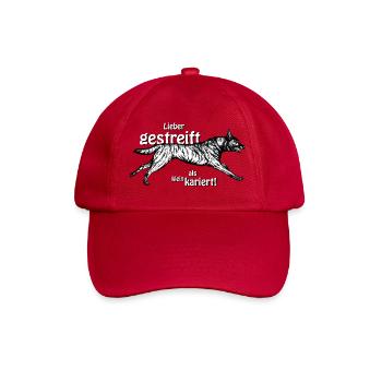 Better striped than small-minded - 3 - Baseball Cap - classic red - Front