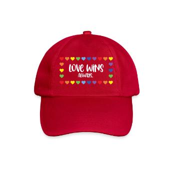 LGBT Pride Month - Love Wins. Always. - Baseball Cap - classic red - Front