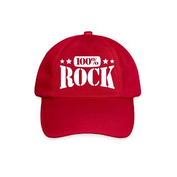 100 % Prozent Rock Heavy Metal Musik Text Logo Fun - Baseballkappe - klassisch Rot - Vorne
