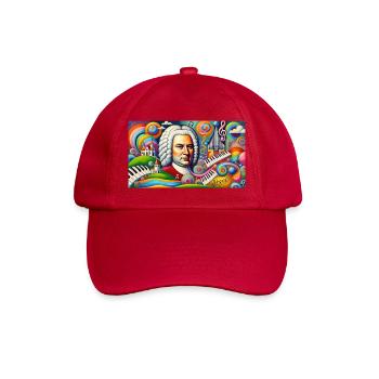 Johann Sebastian Bach: Portrait in modern painting style - Baseball Cap - classic red - Front