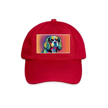 Chien cavalier king charles stylisé - Casquette classique - rouge classique - Devant
