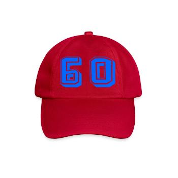 60. 60 JAHRE. 60-JÄHRIGES JUBILÄUM. 60. GEBURTSTAG. - Baseballkappe - klassisch Rot - Vorne