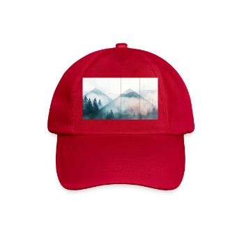 Berge Vintage - Baseballkappe - klassisch Rot - Vorne