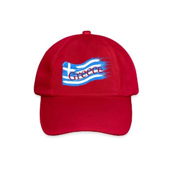 Griechische Fahne - Baseballkappe - klassisch Rot - Vorne