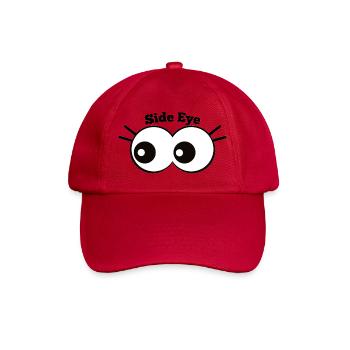 Side Eye Cartoon Eye Joke - Baseball Cap - classic red - Front