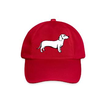 Dachshund Hunde T-shirt Geschenk - Baseballkappe - klassisch Rot - Vorne