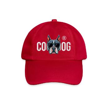 Cool Dog with Sunglasses Streetwear - Baseball Cap - classic red - Front