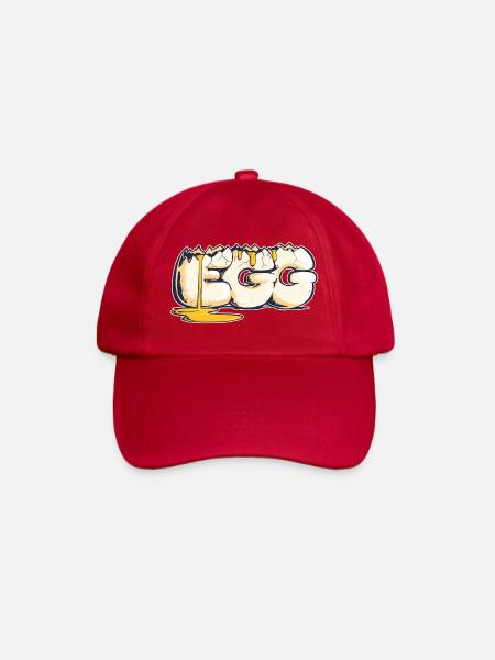 Egg, Drawn Word (2) - Baseball Cap - classic red