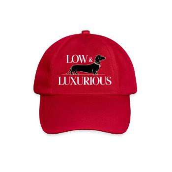 Low & Luxurious Dachshund Design - Baseball Cap - classic red - Front