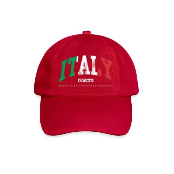Distressed Italian Flag Streetwear - Baseball Cap - classic red - Front