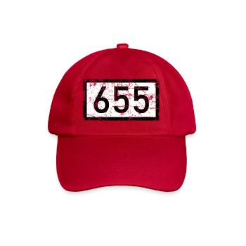 Rheinkilometer 655 Bonn am Rhein (Vintage) - Baseballkappe - klassisch Rot - Vorne