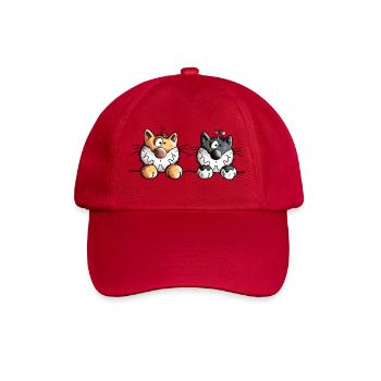 Deux chats - Casquette classique - rouge classique - Devant