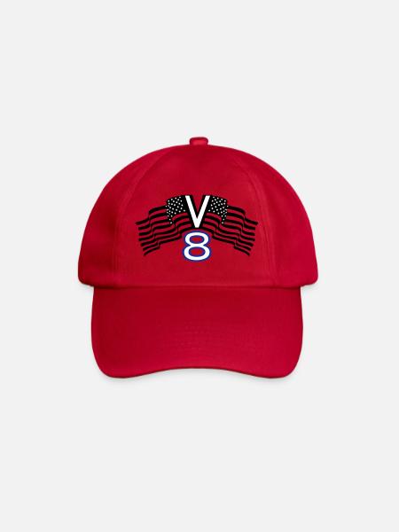 V8, muscle car, garage, voiture, tuning, États-Unis(25) - Casquette classique - rouge classique