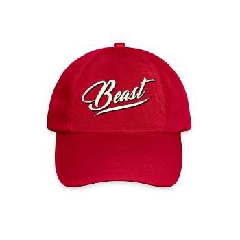 beast mode gym training kraft strong power energy - Baseball Cap - classic red - Front