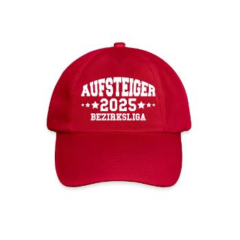 Aufsteiger 2025 Bezirksliga Aufstieg Fußball - Baseballkappe - klassisch Rot - Vorne