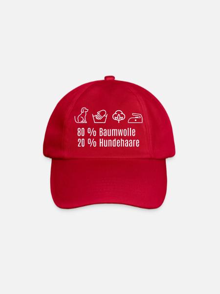 Lustiges Hunde Design Hundehaare Vierbeiner - Baseballkappe - klassisch Rot