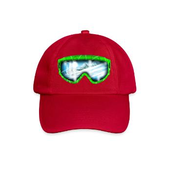 Gletscherblick Neon Goggle Design - Baseballkappe - klassisch Rot - Vorne