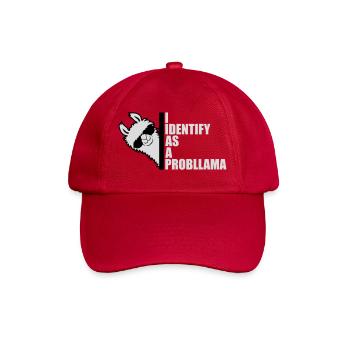 I Identify As A Probllama Cool Lama Problem Spruch - Baseball Cap - classic red - Front
