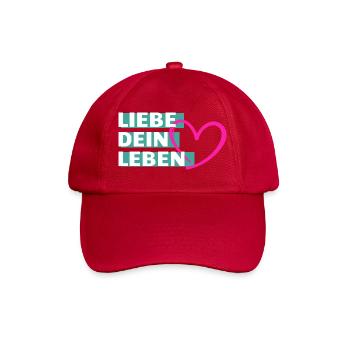 Liebe Dein Leben Herzmotiv - Baseballkappe - klassisch Rot - Vorne