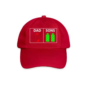 Dad vs Sons Neon Bottles - Baseball Cap - classic red - Front