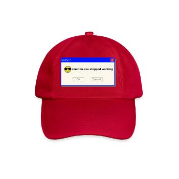 Emotion.exe Error – Dark Glitch Streetwear - Baseballkappe - klassisch Rot - Vorne